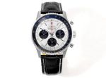 Breitling 43MM in Diameter Navitimer Series B01 Movement White with Black Watch